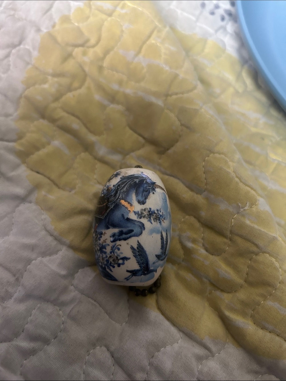 Royal Delft fan pull